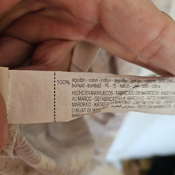 Zara Lilac Floral Print Loose Fit Cotton Midi Dress size M Bloggers Fave - Picture 8 of 9